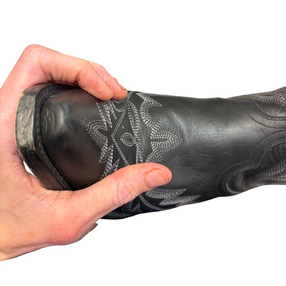 LANE WOMEN'S LEXINGTON WESTERN BOOTIES - SNIP TOE Black leather 8.5 - Picture 10 of 12